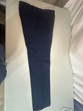 Perry Ellis Navy Flat-Front Men's Dress Pants